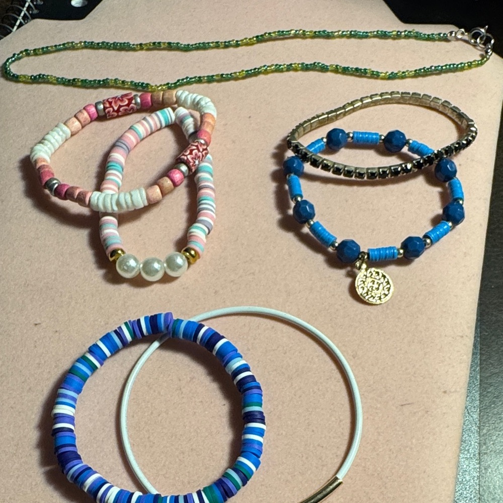Colorful Kids Beaded Bracelet Set